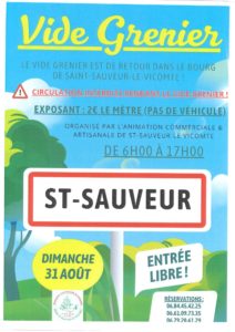 VIDE GRENIER organisé par Animation Com et Arti