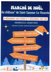Marché de Noël le 6 et 7 Décembre 2025 – Déplacé dans le gymnase au vu des prévisions météo