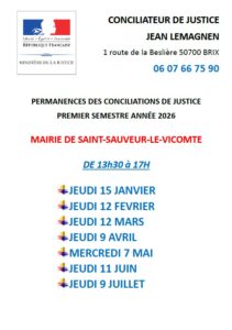 Permanences du conciliateur de justice