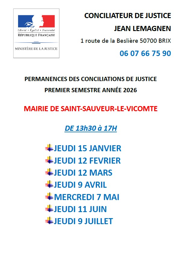 Permanences du conciliateur de justice