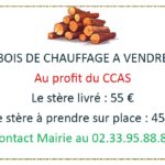 VENTE DE BOIS DE CHAUFFAGE AU PROFIT DU CCAS