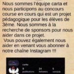 Recherche de Sponsors pour nos élèves de troisième