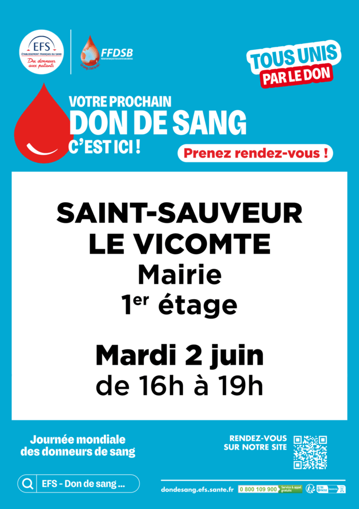 Don de sang à Saint-Sauveur-le-Vicomte :