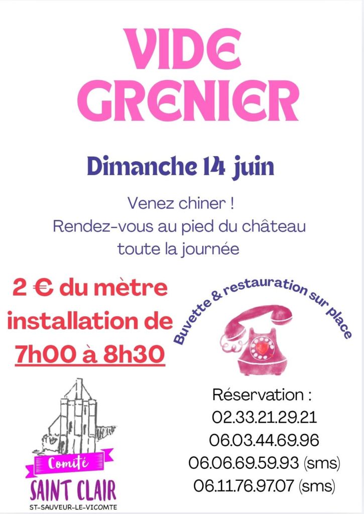 Saint Clair : Vide Grenier & Animations 13/14 juin