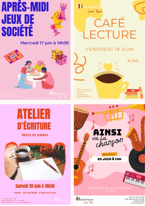 Animations de la semaine à la médiathèque !