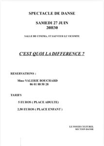 FSC Section Danse : Spectacle le 27 juin à 20h30