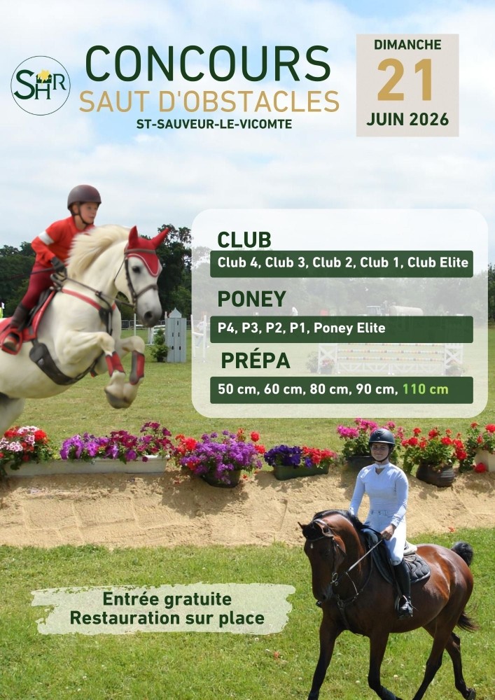 Concours de Saut d&rsquo;obstacles du SHR le 21/06
