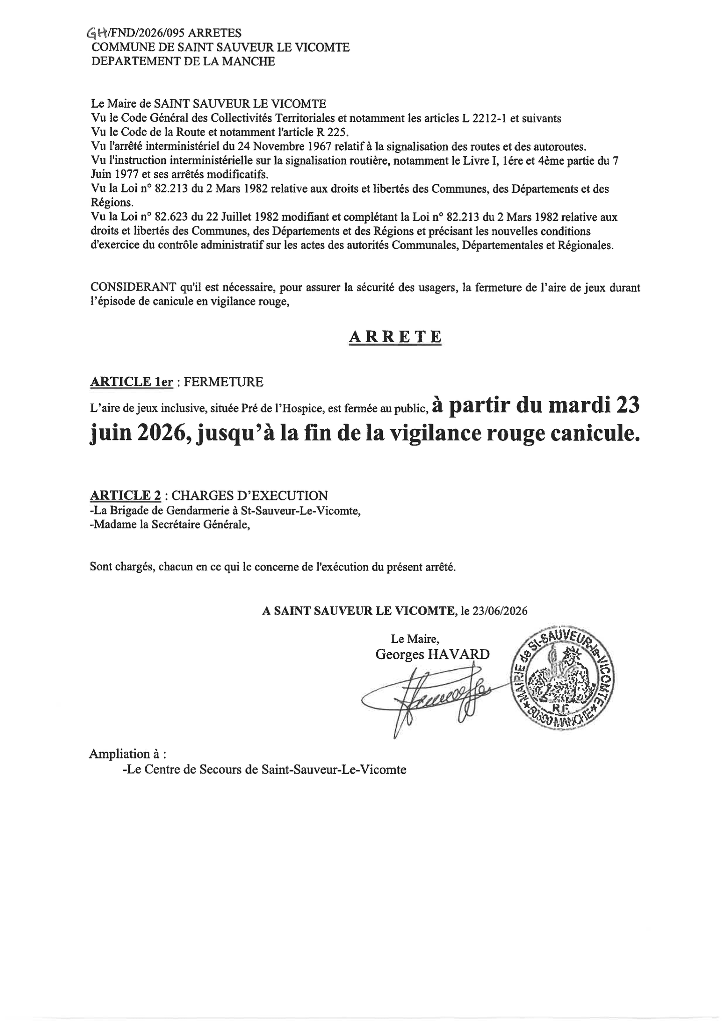 Fermeture des aires de jeux et interdiction du spo