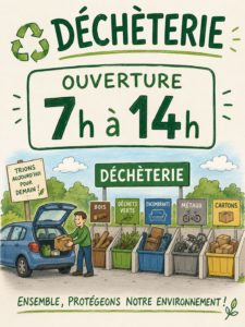 Horaires adaptés des déchèteries