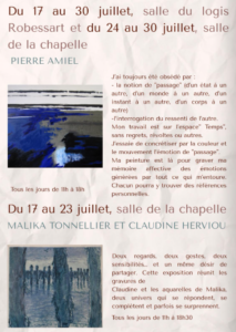 Expositions artistiques au château
