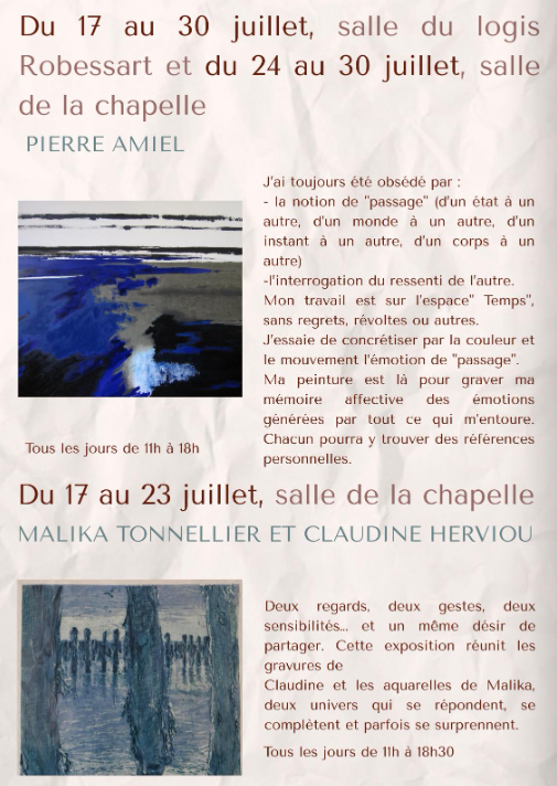 Expositions artistiques au château