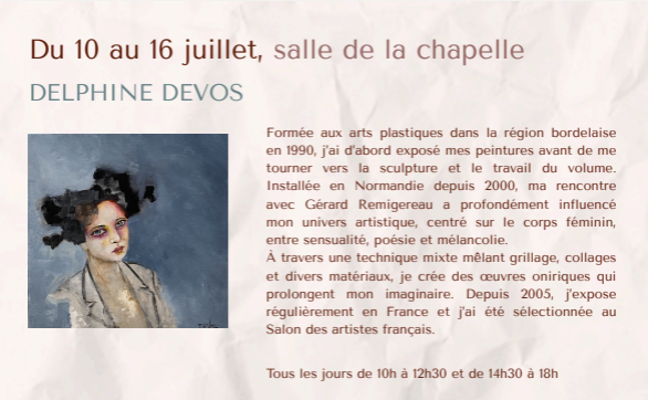 Exposition Delphine Devos salle de la chapelle