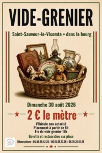 Grand vide-grenier à Saint-Sauveur-le-Vicomte !