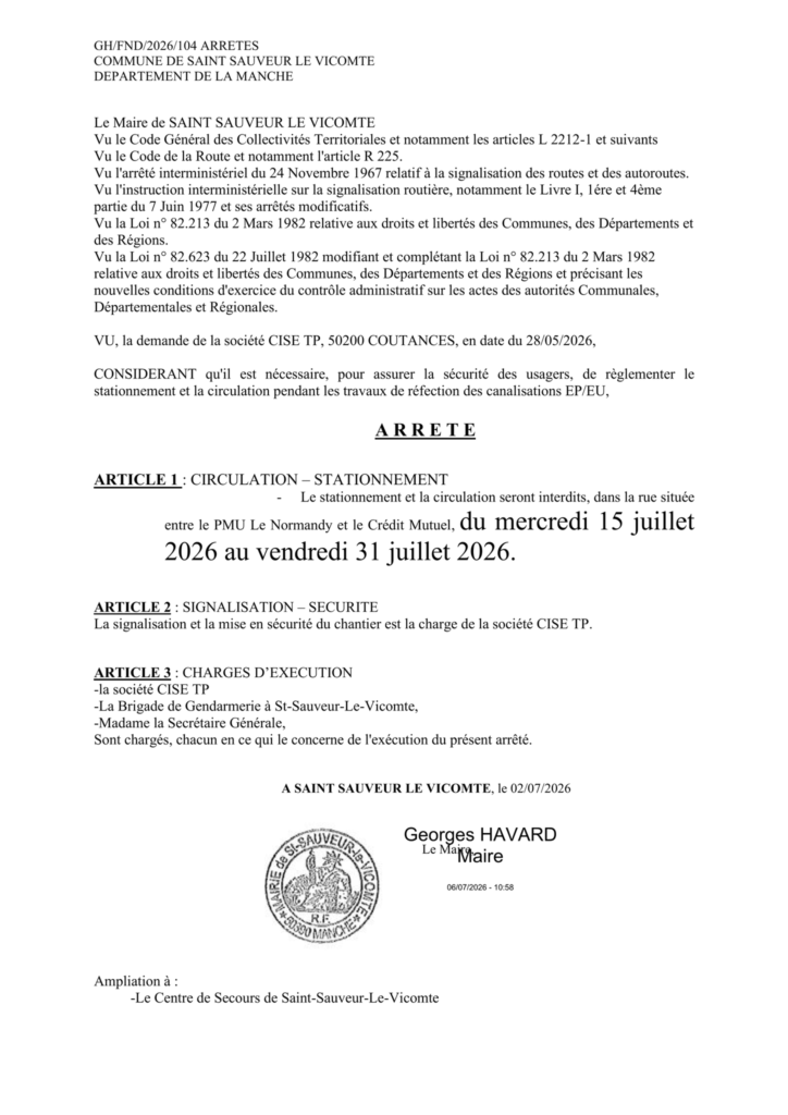 Travaux : Circulation et arrêt bus modifiés