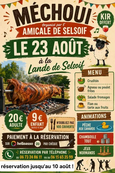 Méchoui de l’Amicale de Selsoif le 23 août !