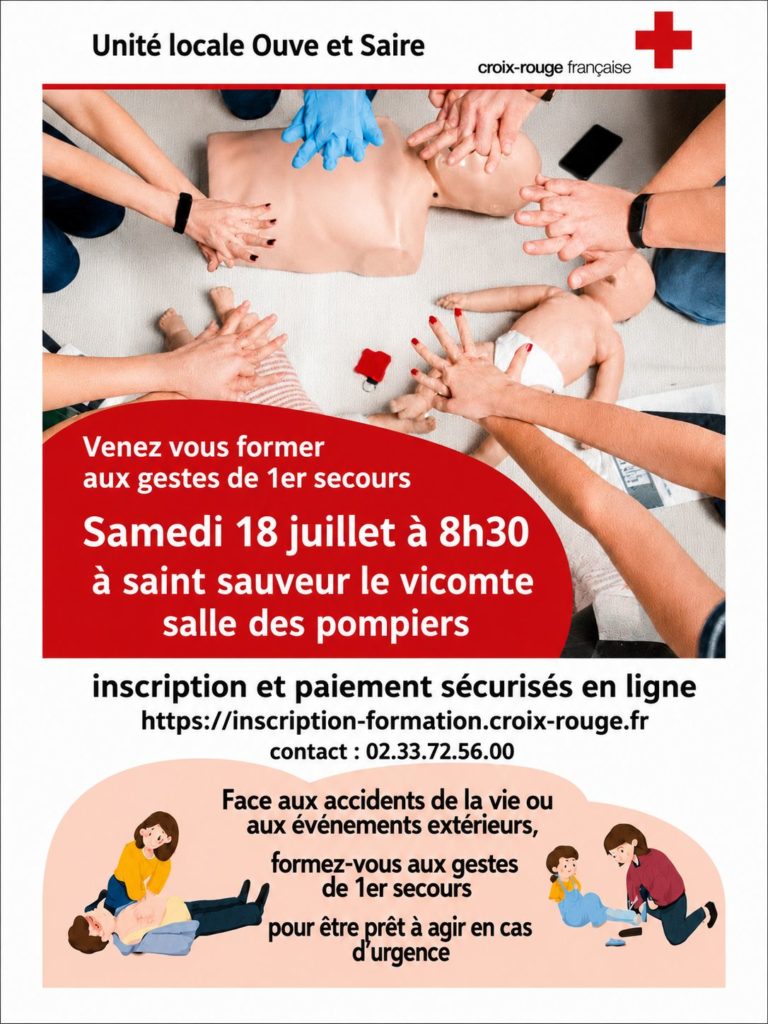 Formation gestes de 1er secours : inscrivez-vous !