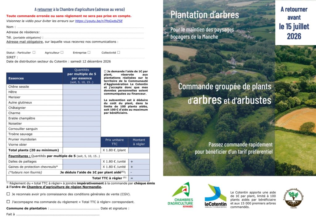 Aide à la plantation de haies bocagères 2026