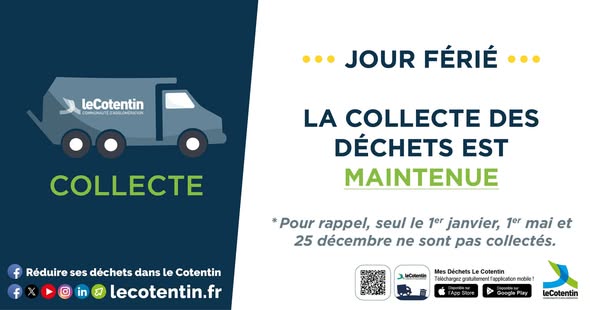 Collecte maintenue & horaires adaptés déchèterie