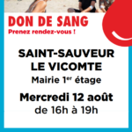 Don de sang : Le 12 aout à Saint Sauveur