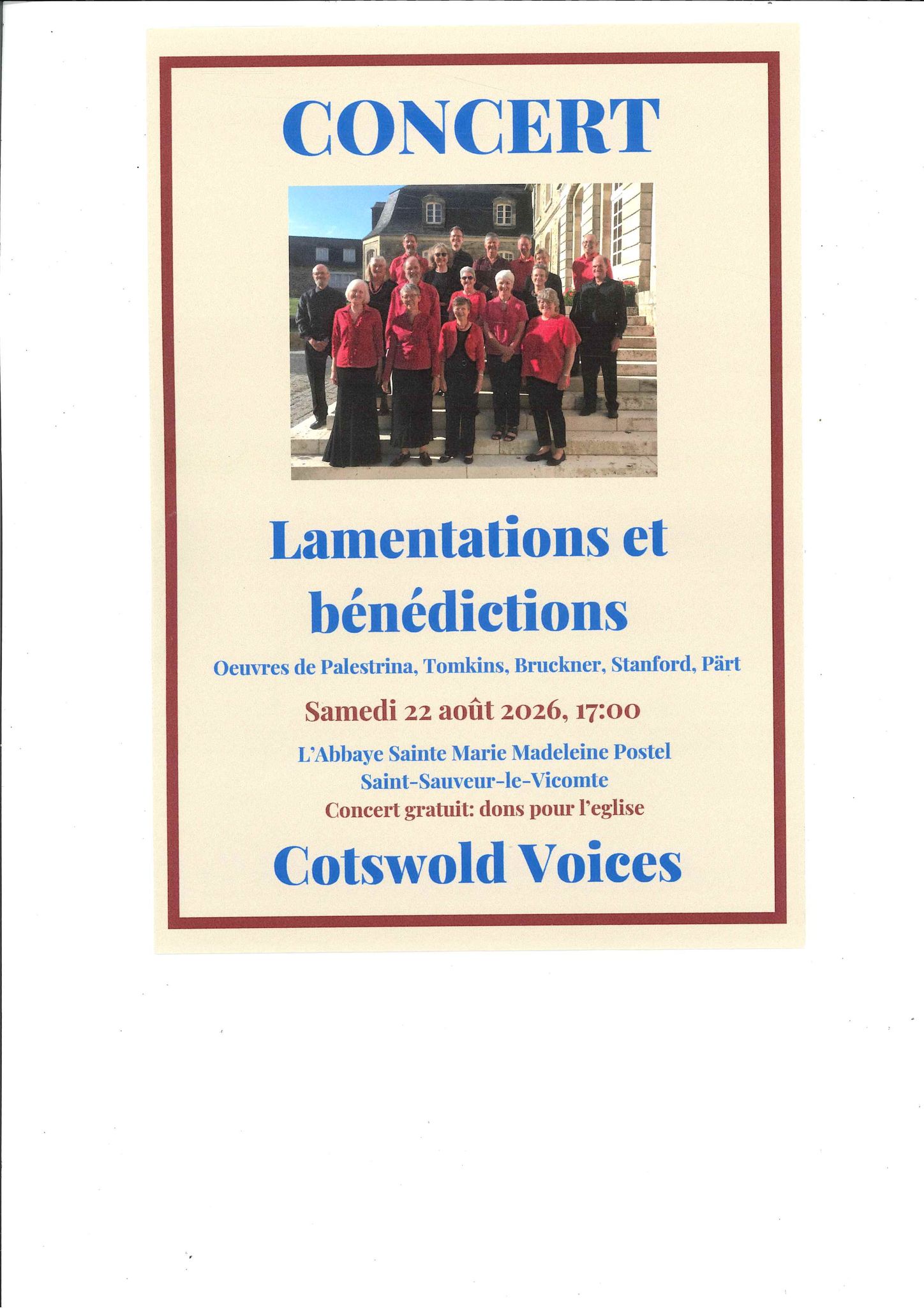 Concert à l&rsquo;abbaye : Cotswold Voices