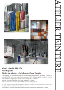 Atelier de teinture végétale avec Clara Maugin