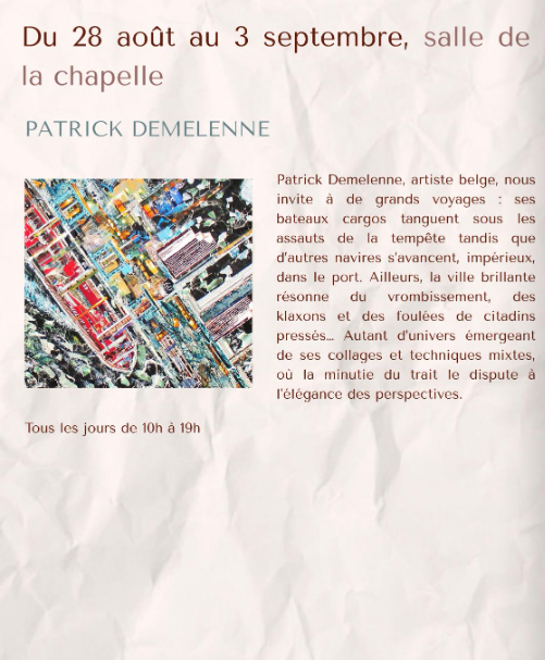 Nouvelle exposition au château du 28 aout au 3 sep