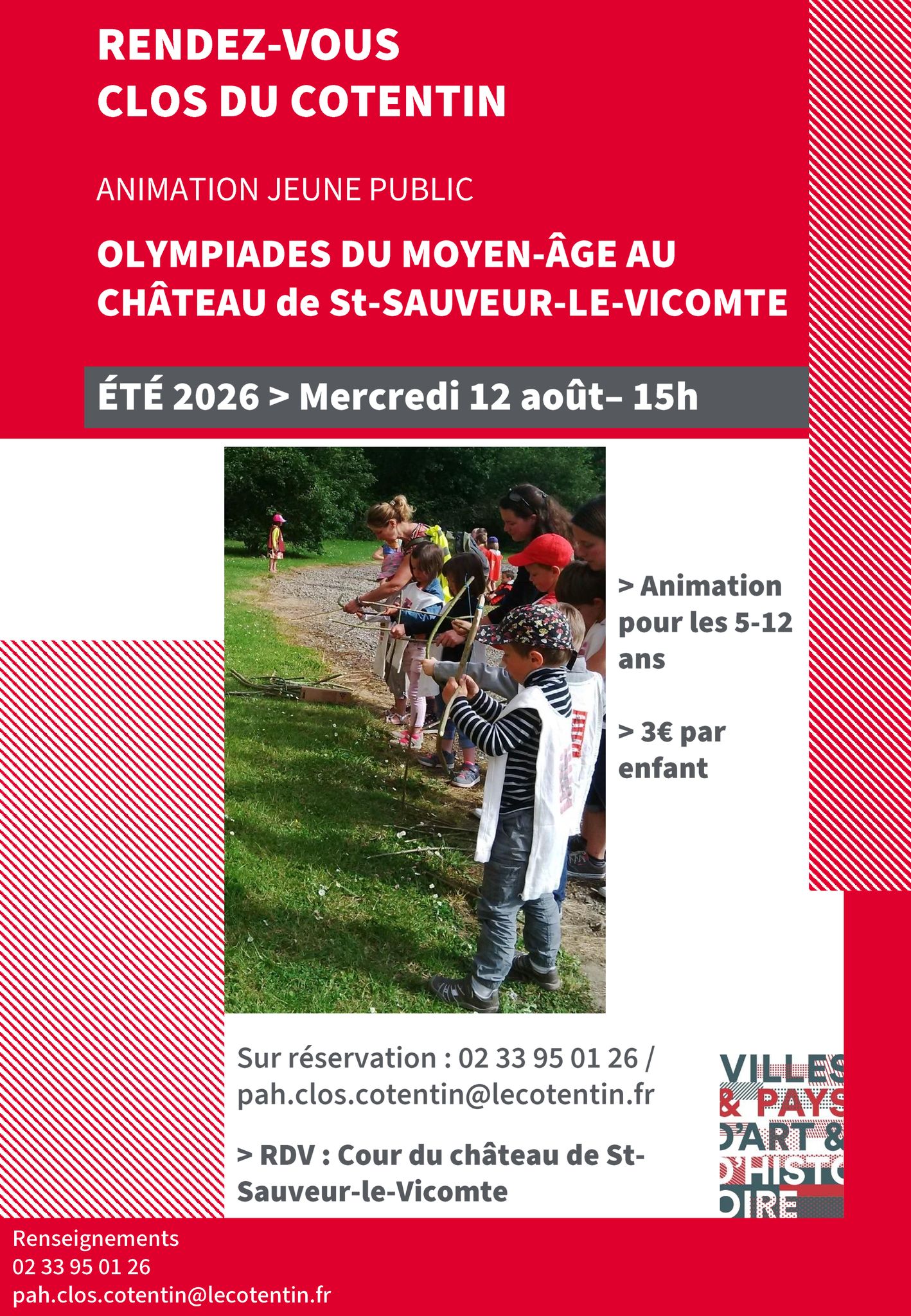 Olympiades  » enfants  » au Château le 12 aout