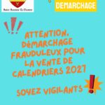 Alerte : Démarchage frauduleux Calendriers