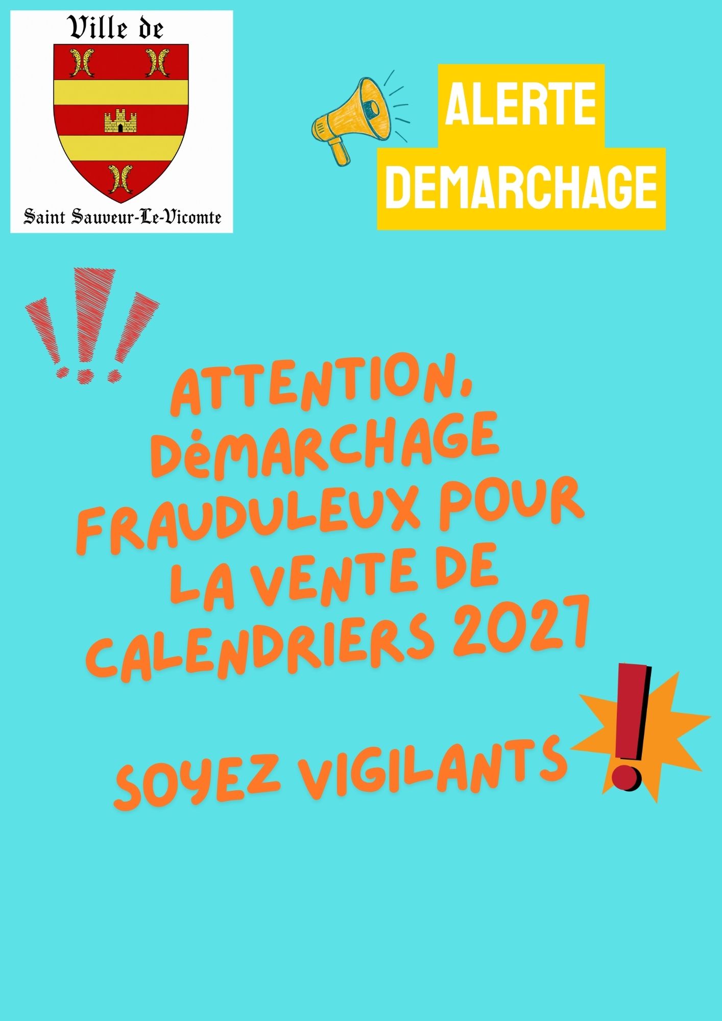 Alerte : Démarchage frauduleux Calendriers