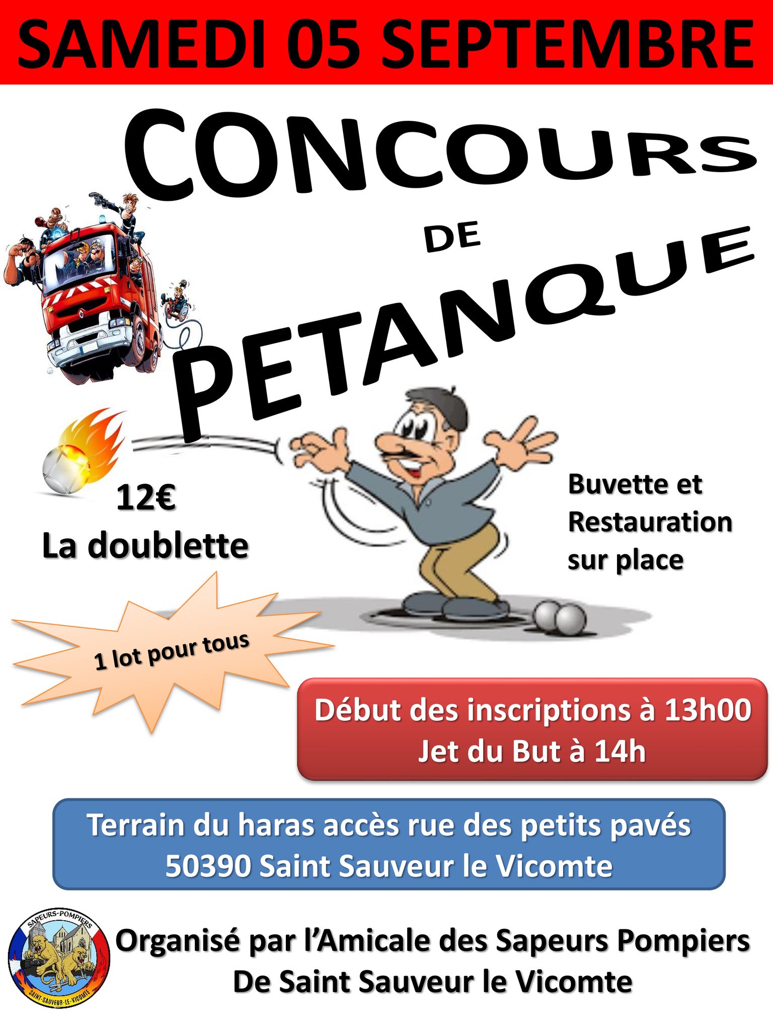 Concours de pétanque le 5 septembre !