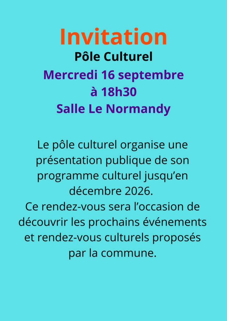 Présentation du programme culturel fin 2026