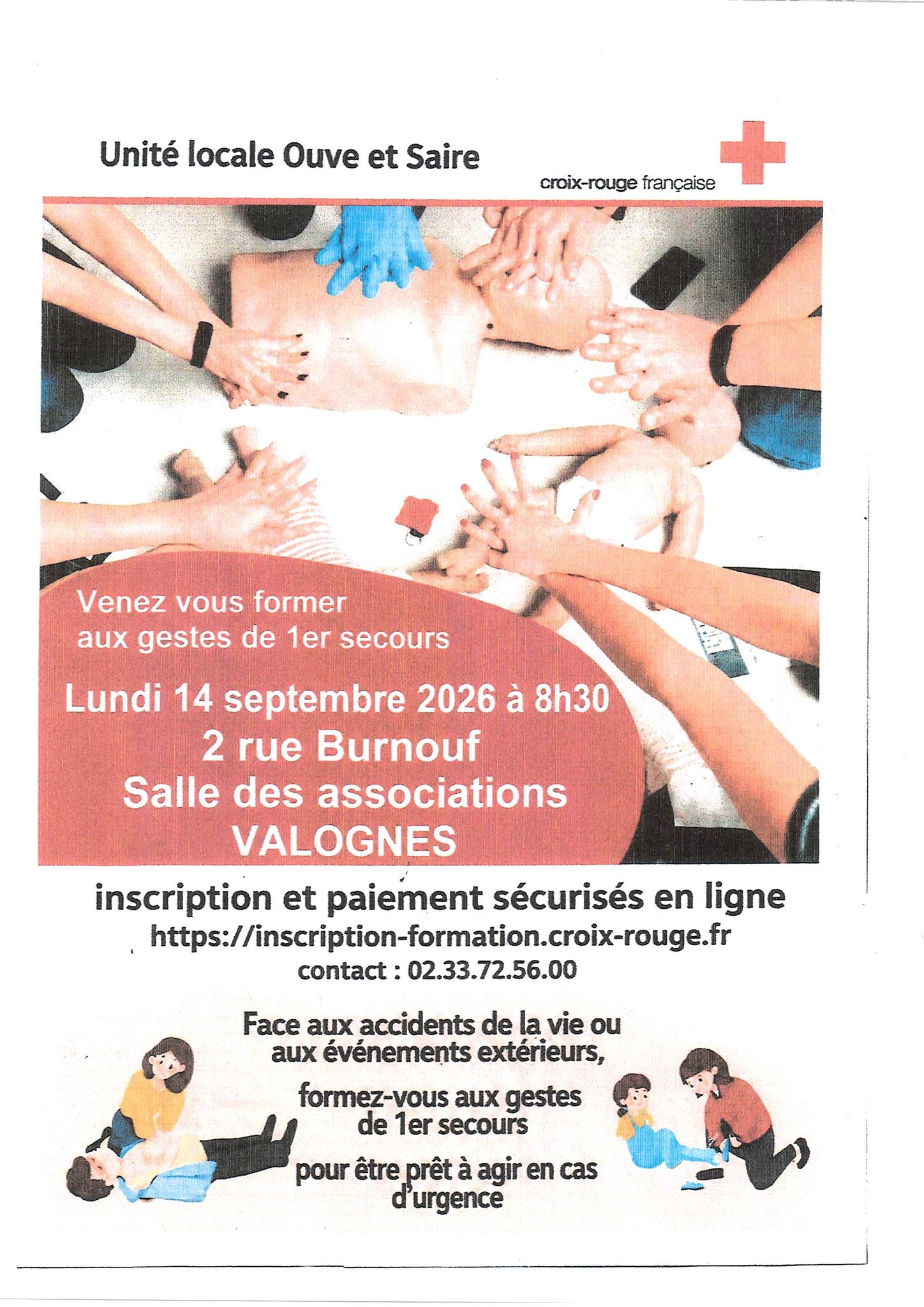 Formation gestes de 1er secours à Valognes