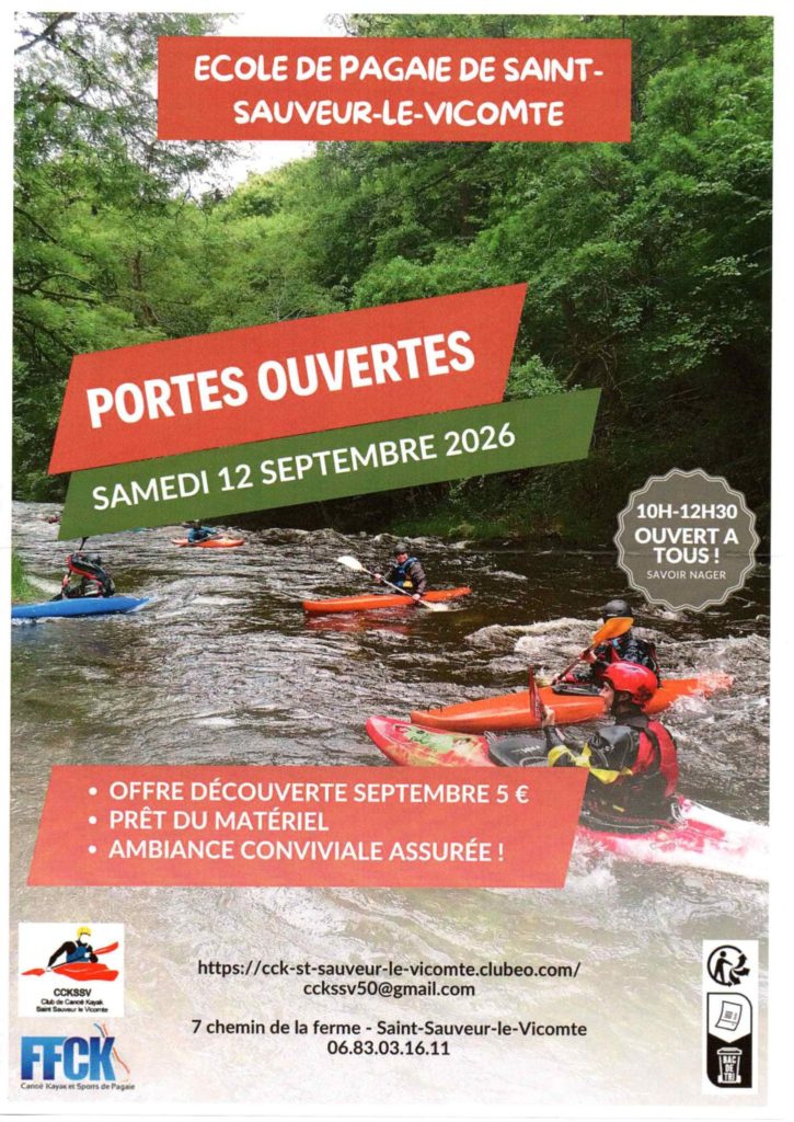 Portes ouvertes à l&rsquo;école de pagaie ce samedi 12 !